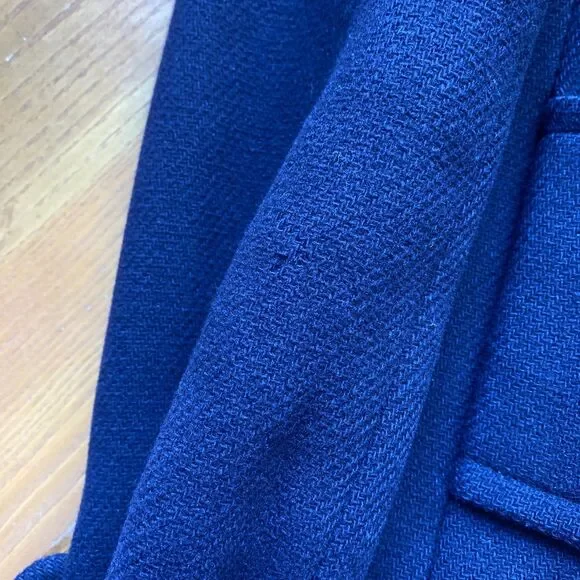 J. Crew Wool Peacoat Jacket Navy Blue Military Style Gold Button Coat Women’s 4 - Picture 7 of 9